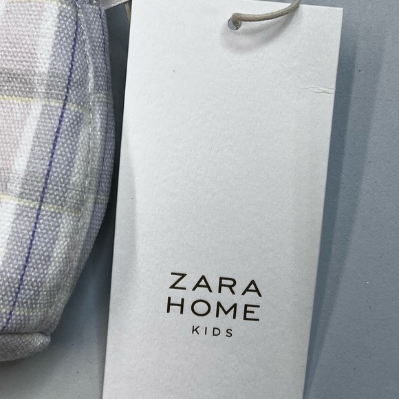 NWT Zara Home Kids Pastel Plaid Mouse Pouch OS - Picture 3 of 5
